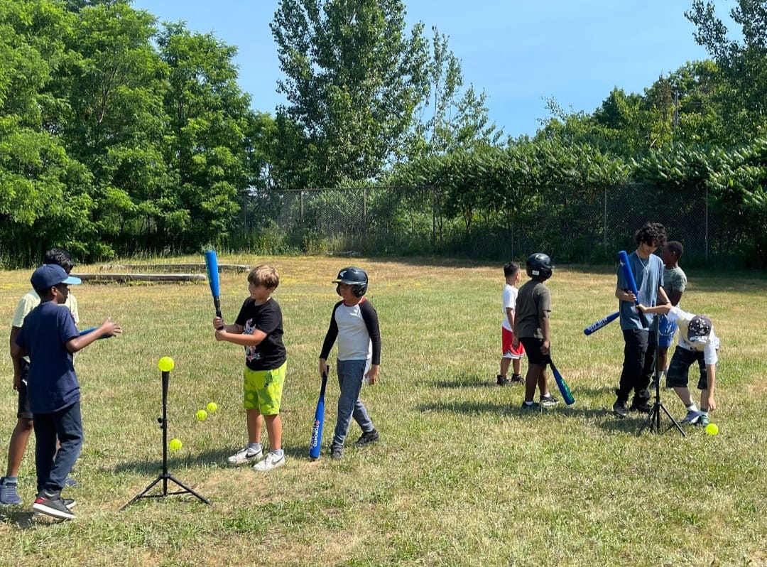 Sunny afternoon of sports and youth friendship in Toronto