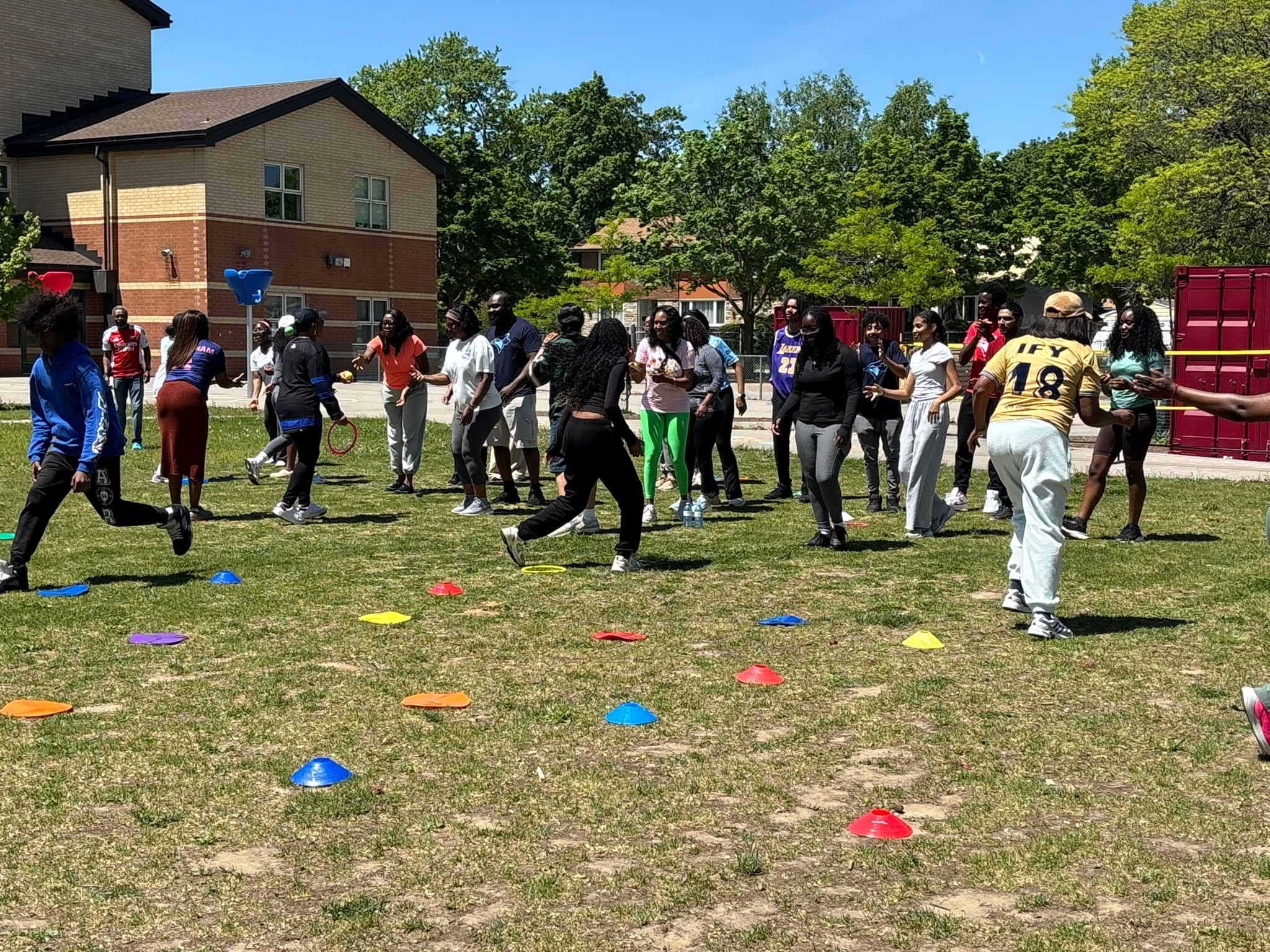 Youth mentorship circle, sports, and community building activities in Toronto