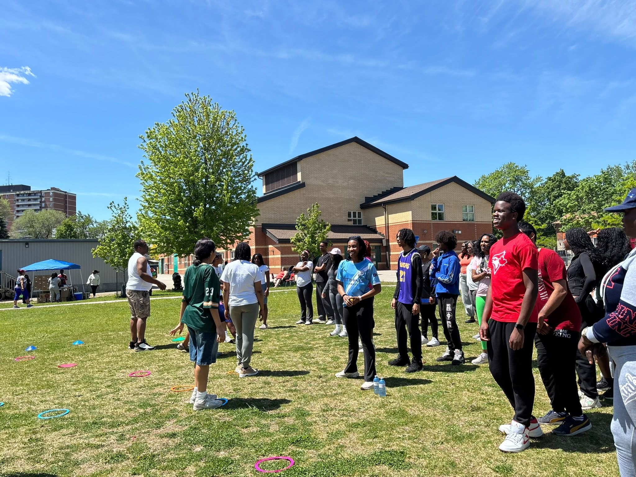 Laughter and sisterhood during team games in Toronto