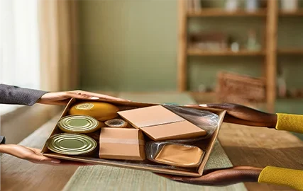 Community support exchange of groceries and essentials in a respectful, caring setting.